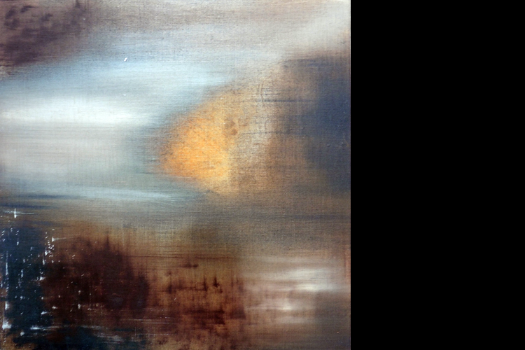 'Orange Haze II', Oil on Board, 40 x 40 cm, &pound;1000