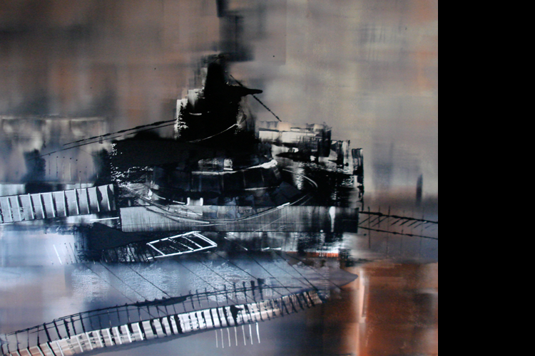 'Warship', monoprint, 80 x 80 cm, &pound;2,500
