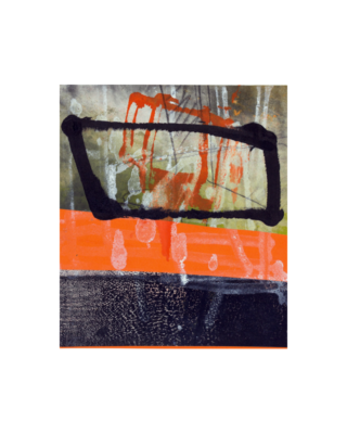 Orange September III, Monotype, 16 x 19 cm
