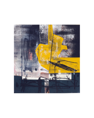 Yellow Summer, Monoprint, 40 x 40 cm